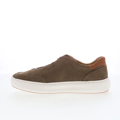 Johnston & Murphy 25-2853 Mens Brown Suede Slip On Lifestyle Sneakers Shoes