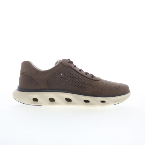 Johnston & Murphy 25-2930 Mens Brown Leather Lifestyle Sneakers Shoes