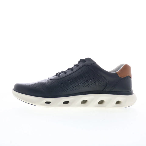 Johnston & Murphy 25-2975 Mens Black Leather Lifestyle Sneakers Shoes