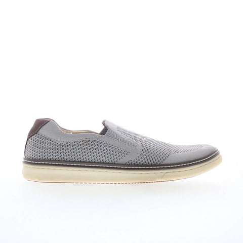 Johnston & Murphy 25-3489 Mens Gray Canvas Loafers & Slip Ons Casual Shoes