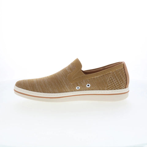 Johnston & Murphy 25-3636 Mens Brown Mesh Slip On Lifestyle Sneakers Shoes