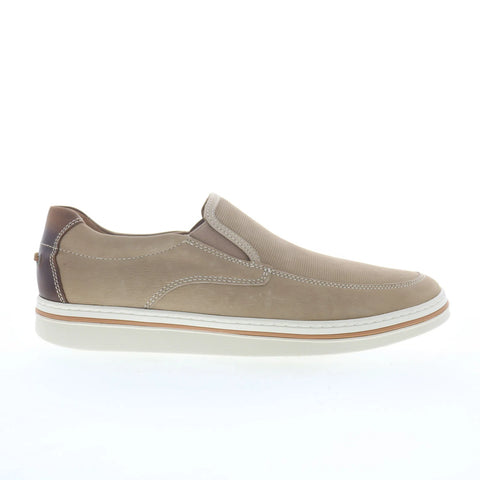 Johnston & Murphy 25-3722 Mens Beige Leather Lifestyle Sneakers Shoes