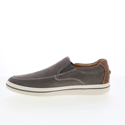 Johnston & Murphy 25-3759 Mens Gray Faux Leather Lifestyle Sneakers Shoes