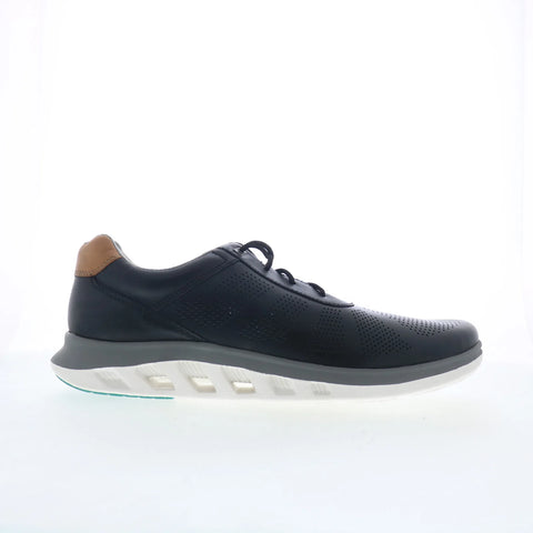 Johnston & Murphy 25-3821 Mens Black Leather Lifestyle Sneakers Shoes