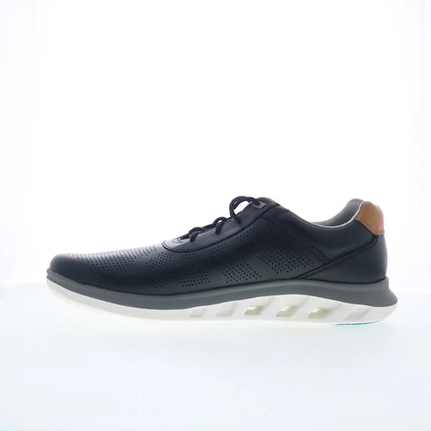 Johnston & Murphy 25-3821 Mens Black Leather Lifestyle Sneakers Shoes