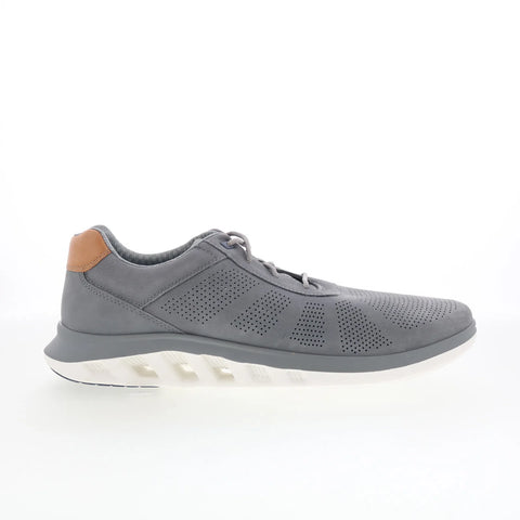 Johnston & Murphy 25-3827 Mens Gray Nubuck Lace Up Lifestyle Sneakers Shoes