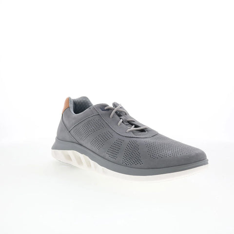 Johnston & Murphy 25-3827 Mens Gray Nubuck Lace Up Lifestyle Sneakers Shoes