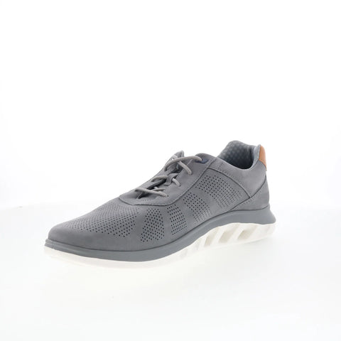 Johnston & Murphy 25-3827 Mens Gray Nubuck Lace Up Lifestyle Sneakers Shoes