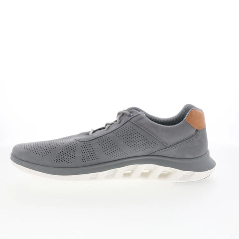 Johnston & Murphy 25-3827 Mens Gray Nubuck Lace Up Lifestyle Sneakers Shoes