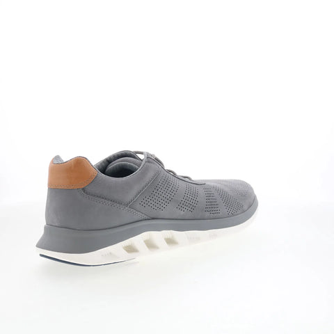 Johnston & Murphy 25-3827 Mens Gray Nubuck Lace Up Lifestyle Sneakers Shoes