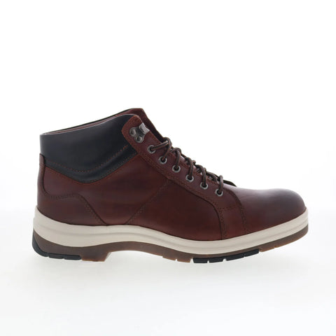 Johnston & Murphy 25-4134 Mens Brown Leather Lace Up Casual Dress Boots