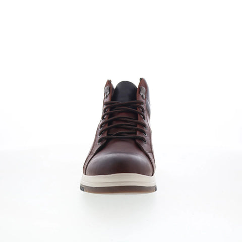 Johnston & Murphy 25-4134 Mens Brown Leather Lace Up Casual Dress Boots