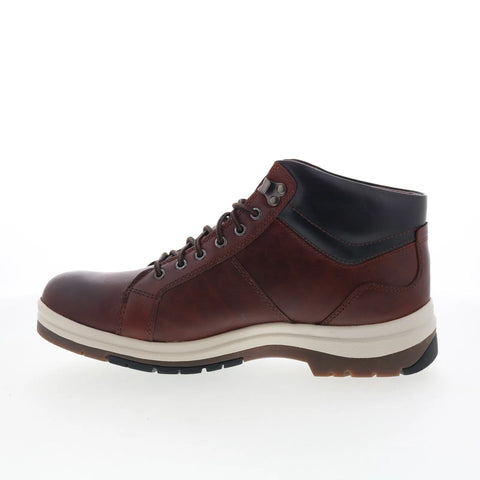 Johnston & Murphy 25-4134 Mens Brown Leather Lace Up Casual Dress Boots