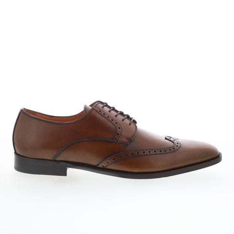 Zelli Italia Stephano Calfskin Mens Brown Oxfords Wingtip & Brogue Shoes