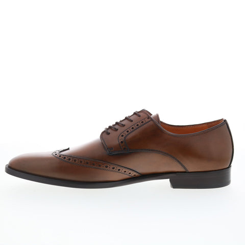 Zelli Italia Stephano Calfskin Mens Brown Oxfords Wingtip & Brogue Shoes