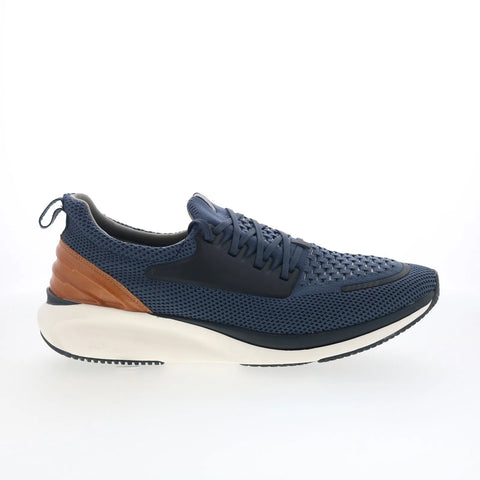 Johnston & Murphy 25-6599 Mens Blue Canvas Lace Up Lifestyle Sneakers Shoes