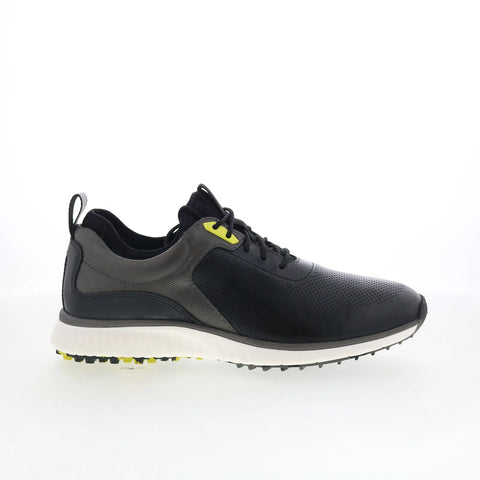 Johnston & Murphy 25-6635 Mens Black Leather Lifestyle Sneakers Shoes