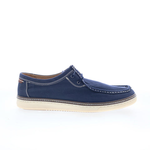 Johnston & Murphy Two-Eye Moc Toe Loafer Mens Blue Loafers Boat Shoes