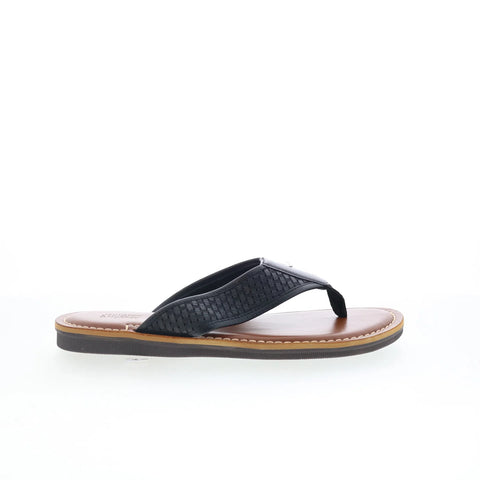 Johnston & Murphy 25-8647 Mens Brown Leather Flip-Flops Sandals Shoes