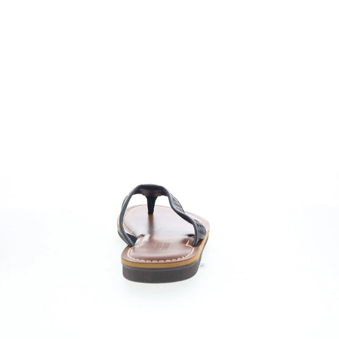 Johnston & Murphy 25-8647 Mens Brown Leather Flip-Flops Sandals Shoes