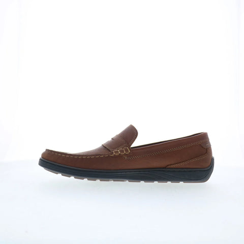 Johnston & Murphy 25-8900 Mens Brown Leather Loafers & Slip Ons Penny Shoes