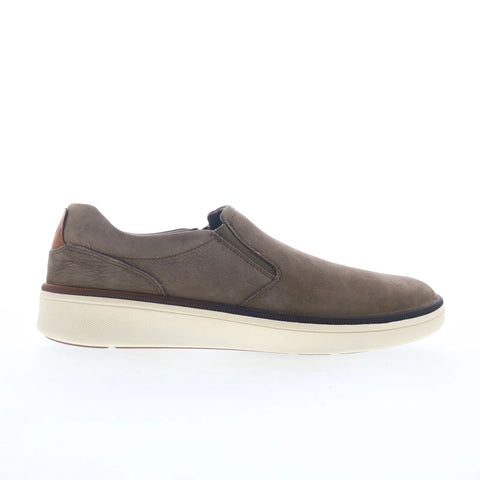 Johnston & Murphy 25-9060 Mens Gray Leather Slip On Lifestyle Sneakers Shoes