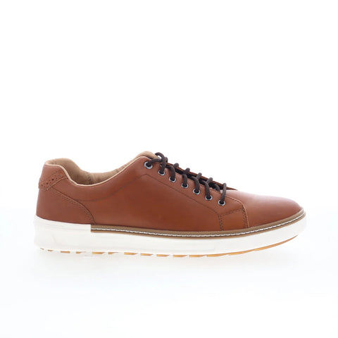 Johnston & Murphy 25-9126 Mens Brown Leather Lifestyle Sneakers Shoes