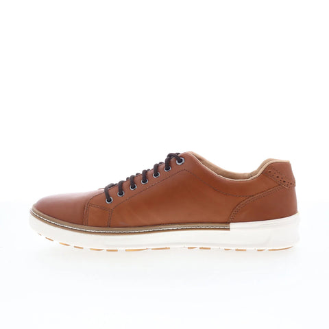 Johnston & Murphy 25-9126 Mens Brown Leather Lifestyle Sneakers Shoes
