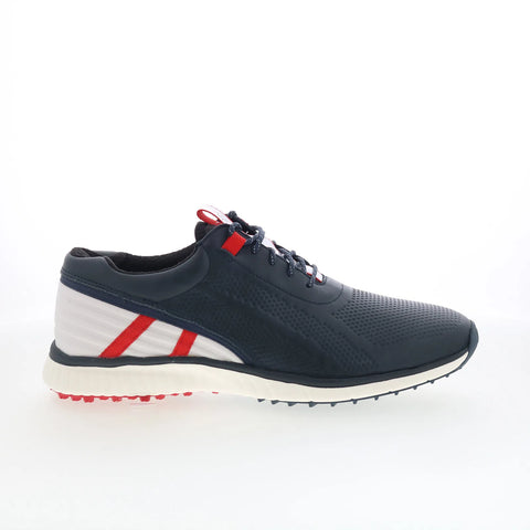 Johnston & Murphy 25-9377 Mens Blue Leather Lifestyle Sneakers Shoes