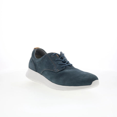 Johnston & Murphy 25-9607 Mens Blue Nubuck Oxfords & Lace Ups Casual Shoes