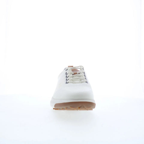 Johnston & Murphy 25-9668 Mens White Leather Lace Up Athletic Golf Shoes