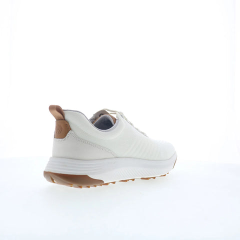 Johnston & Murphy 25-9668 Mens White Leather Lace Up Athletic Golf Shoes