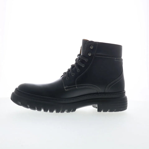 Johnston & Murphy 25-9681 Mens Black Leather Lace Up Casual Dress Boots