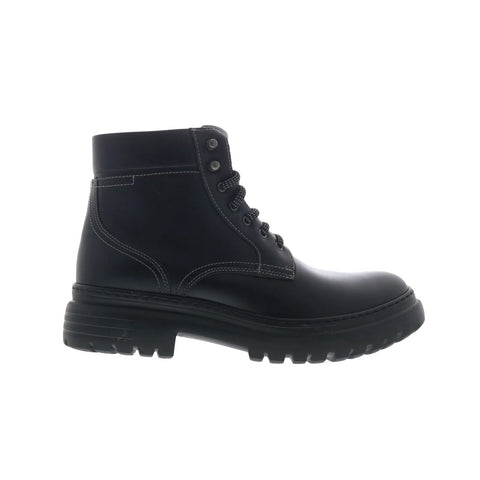 Johnston & Murphy 25-9681 Mens Black Leather Lace Up Casual Dress Boots
