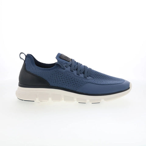 Johnston & Murphy 25-9787 Mens Blue Canvas Lace Up Lifestyle Sneakers Shoes
