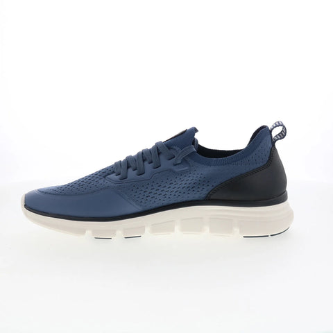 Johnston & Murphy 25-9787 Mens Blue Canvas Lace Up Lifestyle Sneakers Shoes