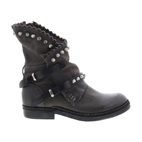 A.S. 98 Vianne 250202-102 Womens Gray Leather Hook & Loop Casual Dress Boots