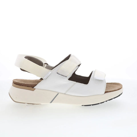 Naot Odyssey 25020 Womens White Leather Strap Sandals Shoes
