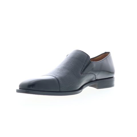 Mezlan Milani Cap Toe Slip On 25145 Mens Black Leather Loafers Casual Shoes