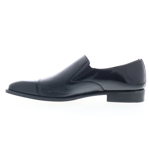 Mezlan Milani Cap Toe Slip On 25145 Mens Black Leather Loafers Casual Shoes