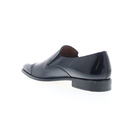 Mezlan Milani Cap Toe Slip On 25145 Mens Black Leather Loafers Casual Shoes