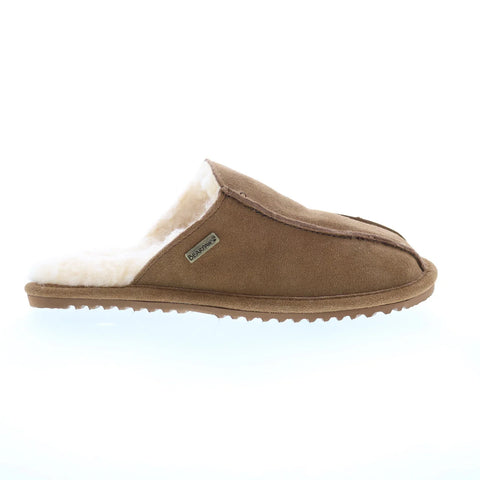 Bearpaw Pierre 2538M-220 Mens Brown Suede Slip On Mules Slippers Shoes