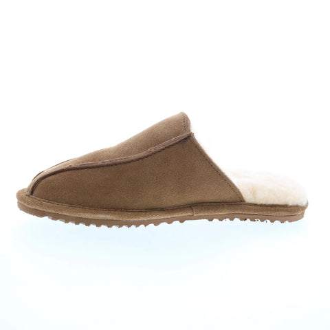 Bearpaw Pierre 2538M-220 Mens Brown Suede Slip On Mules Slippers Shoes