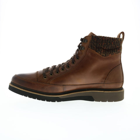 Stacy Adams Envoy 25498-215 Mens Brown Leather Lace Up Casual Dress Boots