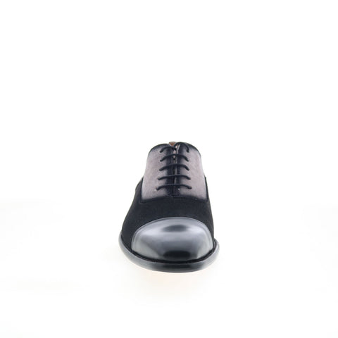 Mezlan Rocky Suede 25587 Mens Black Suede Oxfords & Lace Ups Cap Toe Shoes