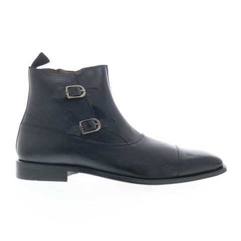 Mezlan Rocky 25740 Mens Black Leather Zipper Casual Dress Boots