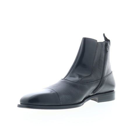 Mezlan Rocky 25740 Mens Black Leather Zipper Casual Dress Boots