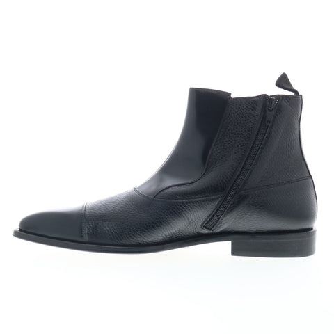 Mezlan Rocky 25740 Mens Black Leather Zipper Casual Dress Boots