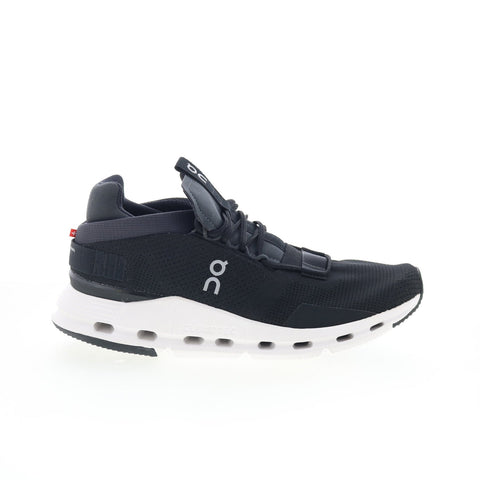 On Cloudnova 26.99113 Womens Black Mesh Lace Up Athletic Running Shoes