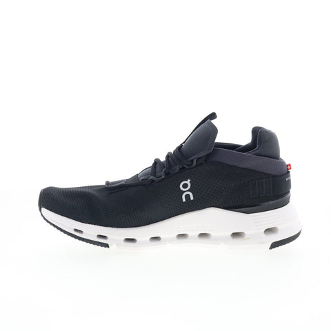 On Cloudnova 26.99113 Womens Black Mesh Lace Up Athletic Running Shoes